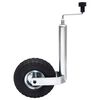 vidaXL Jockey Wheel 48 mm with 1 Split Clamp and Wheel Chocks