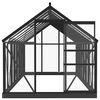 vidaXL Glass Greenhouse Anthracite 155x395.5x191 cm Aluminium