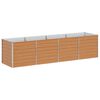 vidaXL Garden Raised Bed Light Brown 320 x 80 x 77 cm Galvanised Steel