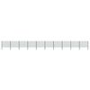 vidaXL Fence Panel with Posts Iron 1730x120 cm Green