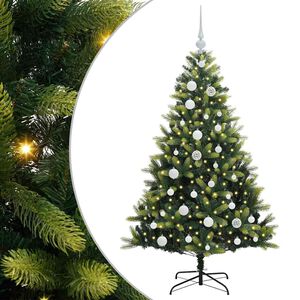 vidaXL Artificial Hinged Christmas Tree 150 LEDs Green 120 cm