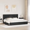 vidaXL Storage Bed with Headboard Black 200 x 200 cm Engineered Wood