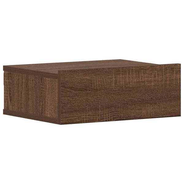 vidaXL Floating Nightstand Brown Oak 40x30x15 cm Engineered Wood