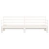 vidaXL Daybed with Trundle without Mattress White 90x200 cm Solid Wood