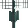 vidaXL Fence with Post Green 0.6 x 25 m Steel and PVC