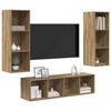 vidaXL TV Cabinet Set Wall-mounted 3 pcs Artisan Oak Engineered Wood