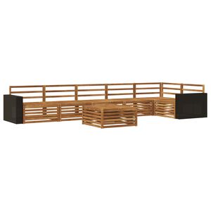vidaXL Outdoor Sofa Set 7 pcs Natural Solid Acacia Wood