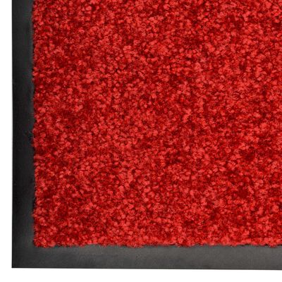 vidaXL Doormat Washable Red 60x180 cm