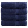 vidaXL Premium Bath Towels "SOLUND" 4 pcs Navy Blue 100x150 cm 600 gsm