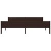 vidaXL Bed Frame without Mattress Solid Pinewood Dark Brown 200x200 cm