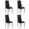 vidaXL 5 Piece Dining Table Set Black