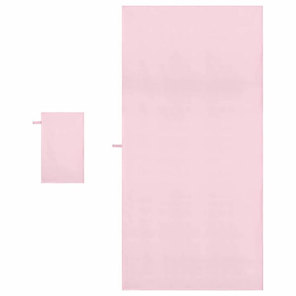 vidaXL Sports Towel Set 2 pcs Pink Fabric
