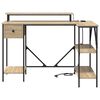 vidaXL Desk with Drawer Sonoma Oak 120 x 79 x 86.5 cm Engineered Wood