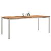 vidaXL DiningTable Brown 200 x 90 x 75 cm Solid Teak Wood