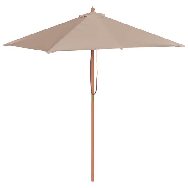vidaXL Garden Parasol with Wooden Pole 150x200 cm Taupe
