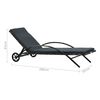 vidaXL Sun Loungers with Table Poly Rattan Anthracite