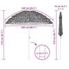 vidaXL Beach Parasol Natural 205 x 205 x 210 cm Polyester and Steel