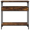 vidaXL Console Table with Shelf Smoked Oak 75x29x75cm Engineered Wood