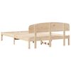 vidaXL Bed Frame with Headboard Natural 140 x 200 cm Solid Pine Wood