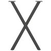 vidaXL Dining Table Legs X-Shaped 2 pcs Anthracite 50x(72-73) cm Steel