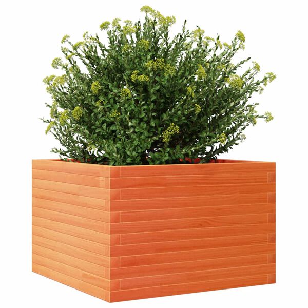 vidaXL Garden Planter Wax Brown 70x70x45.5 cm Solid Wood Pine