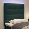 vidaXL LED Headboard with LED Strip Lights Green 80 cm Polyester