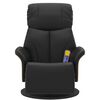 vidaXL Massage Recliner Chair with Footrest Black Faux Leather