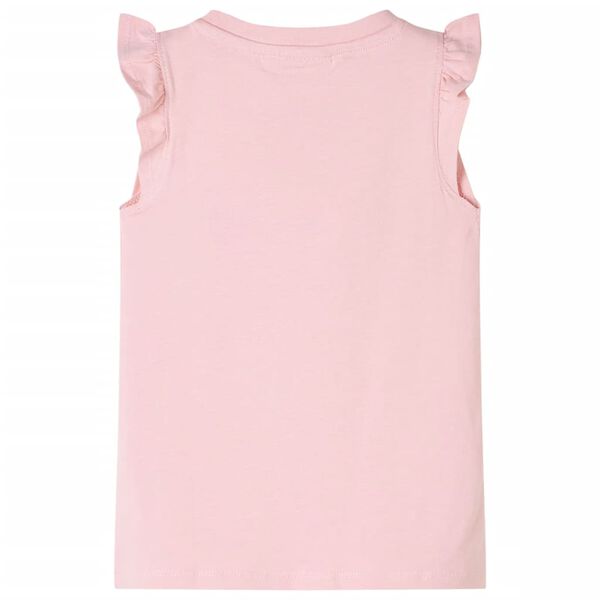 Kids' T-shirt with Ruffle Sleeves Light Pink 140