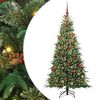 vidaXL Artificial Hinged Christmas Tree Green 180 cm PE and PVC