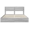 vidaXL Storage Bed Grey Sonoma 180 x 200 cm Engineered Wood