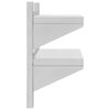 vidaXL 2-Tier Wall Shelf 50x23.5x48 cm Silver Stainless Steel