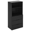FMD Cupboard | Black | Melamine-covered chipboard | Medium