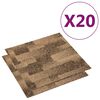 vidaXL Floor Carpet 20 pcs Brown 50 x 50 cm PP