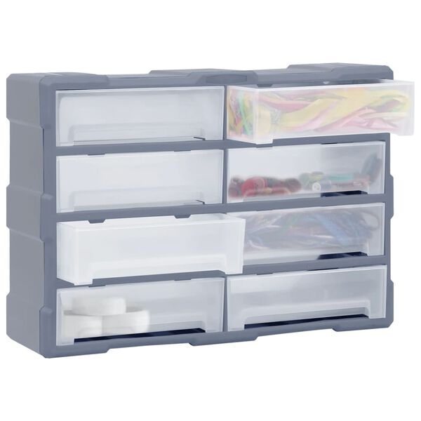 vidaXL Multi-drawer Organiser with 8 Big Drawers 52x16x37 cm