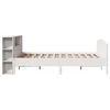 vidaXL Bookcase Bed without Mattress White 135x190cm Solid Wood Pine