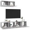 vidaXL TV Cabinets 3 pcs Concrete Grey Engineered Wood
