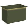 vidaXL Garden Planter with LED Olive Green 50 x 80 x 48 cm Steel