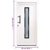 vidaXL Front Door White 98x200 cm PVC