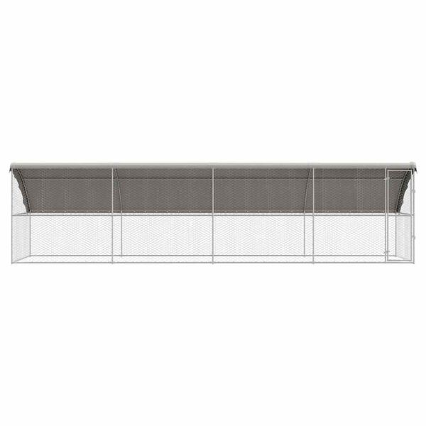 vidaXL Dog Kennel 4 pcs Silver 8 x 2 x 2 m Galvanised steel