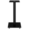 vidaXL Speaker Stands 2 pcs Black Tempered Glass 1 Pillar Design