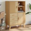 vidaXL Highboard OLDEN Brown 85x43x125 cm Solid Wood Pine
