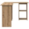 vidaXL Desk with Shelf Artisan Oak 142 x 102 x 73 cm Engineered Wood