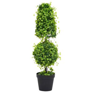 vidaXL Artificial Plant | Green | Polyethylene, Metal, Polypropylene | Medium