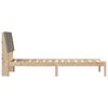 vidaXL Bed frame Brown and taupe 75 x 190 cm Solid pine wood