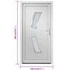 vidaXL Front Door White 108x200 cm PVC