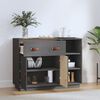 vidaXL Sideboard Grey 98.5x40x75 cm Solid Wood Pine