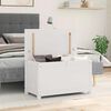 vidaXL Storage Box White 80x40x45.5 cm Solid Wood Pine