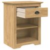 vidaXL Bedside Cabinet with Drawer BODO Honey Brown 53 x 38.5 x 67 cm