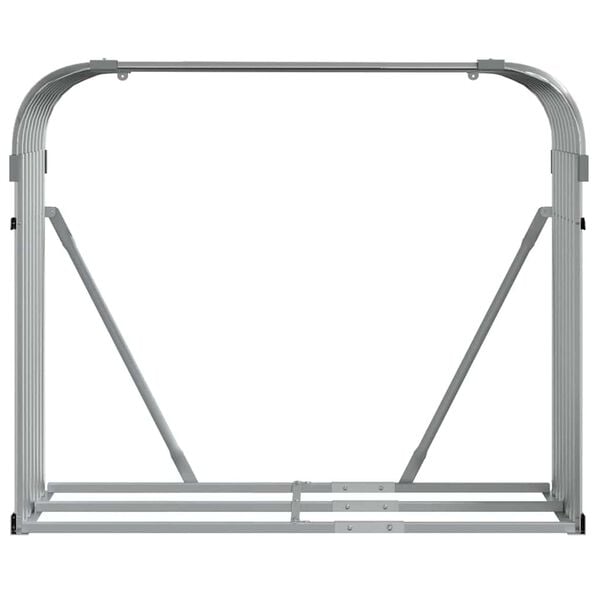 vidaXL Log Holder Light Grey 120x45x100 cm Galvanised Steel