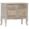 vidaXL Sideboard Grey 80x35x70 cm Solid Mango Wood
